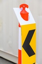 Coreflute Chevron Delineators to suit T-Top Bollards (slip over bollard)