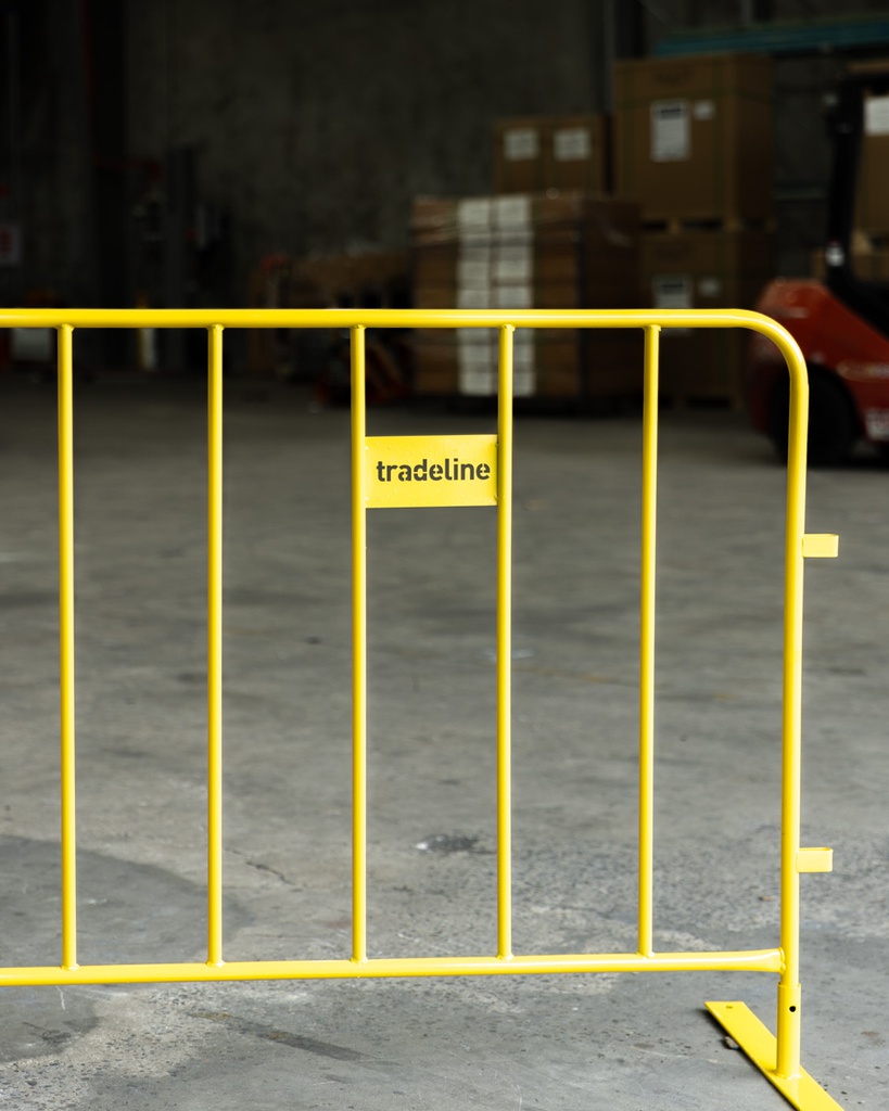 Powder Coated Yellow Crowd Control Fence/Event Fence (CCB) 1.1m x 2.1m - Includes Feet &amp; Pins
