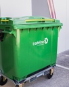 660L Blue Wheelie Bin with Rotator Base - Assembled