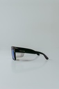 Style Safety Glasses Frontside POLARISED Blue Revo Lens with Black Frame