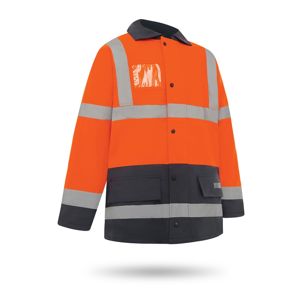 Hi-Vis Orange 2 Tone 3/4 Length Wet Weather Taped Jacket