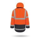 Hi-Vis Orange 2 Tone 3/4 Length Wet Weather Taped Jacket