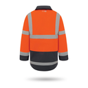 Hi-Vis Orange 2 Tone 3/4 Length Wet Weather Taped Jacket