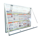 Lockable Indoor Whiteboard Notice Board 890H x 1200W x 35D mm (15xA4)