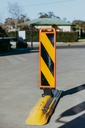 Traffic Lane Separator End Caps per pair - Recycled Rubber - Yellow