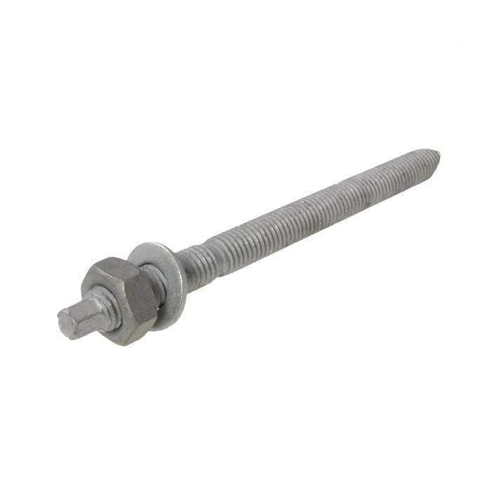 Chemical Anchor Stud Gal M12 x 160mm w/nuts &amp; washers Class 5.8 (ea/10pack)