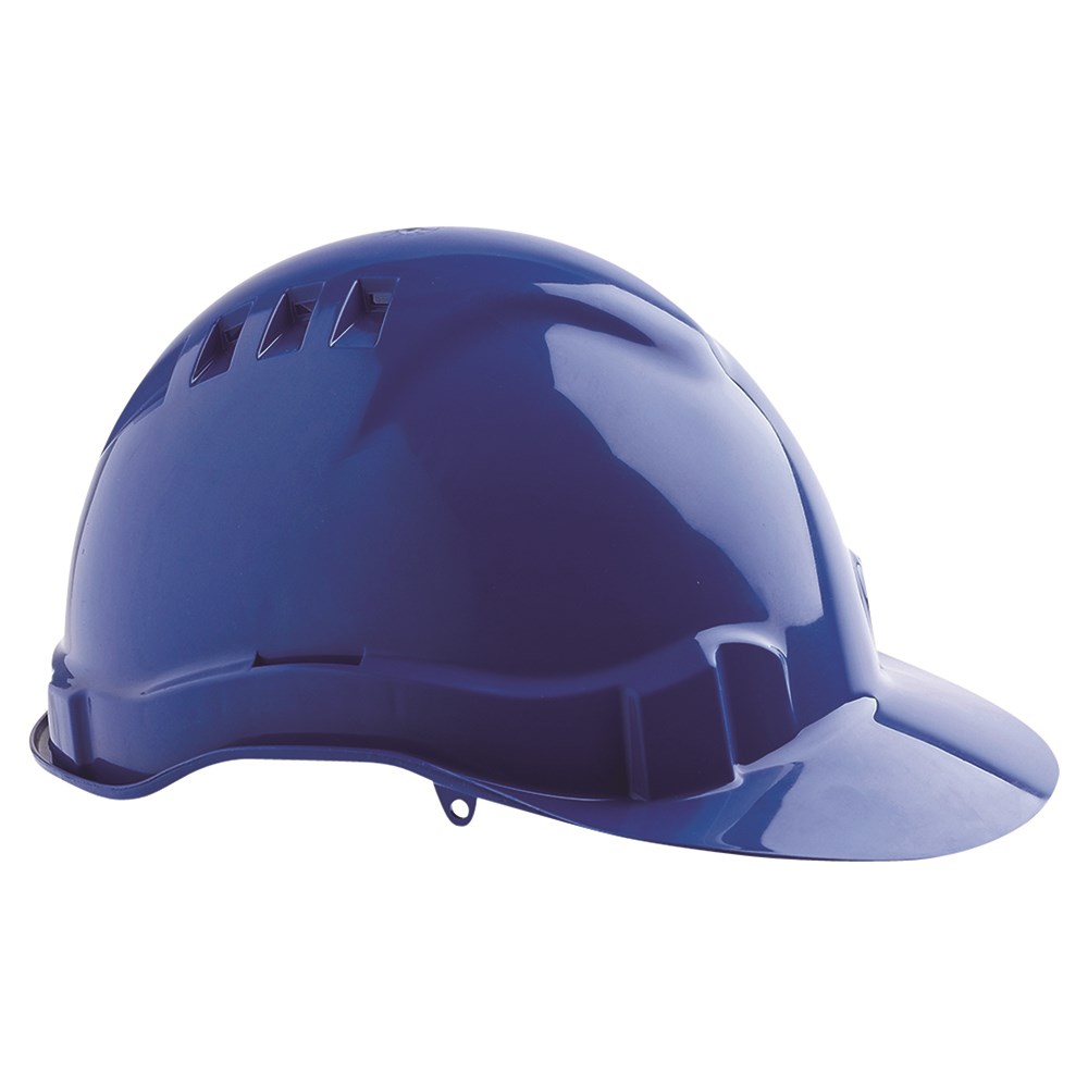 Hard Hat - Vented with adjustable harness - Blue