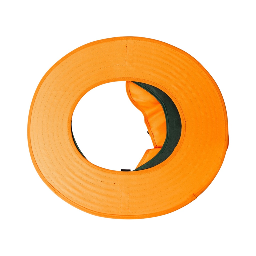 Hard Hat Cotton Brim w/- neck flap - ORANGE