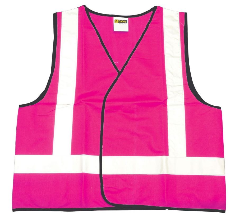 Hi Viz Day/Night Safety Vest - Fluro Pink Size X Large