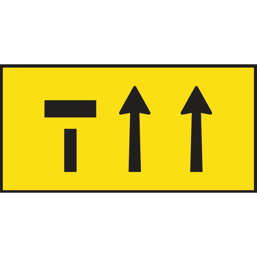 Boxed Edge Sign Metal Class 1W Reflective 1800 x 900mm - Lane Status (3 Lane)