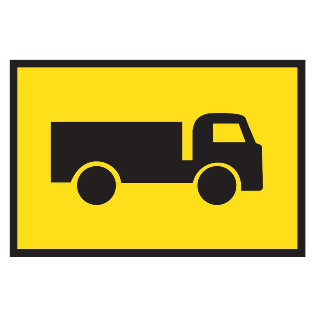 Boxed Edge Sign Metal Class 1W Reflective 900 x 600mm - Truck