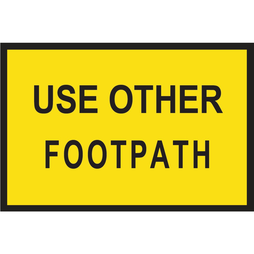 Boxed Edge Sign Metal Class 1W Reflective 900 x 600mm - Use Other Footpath