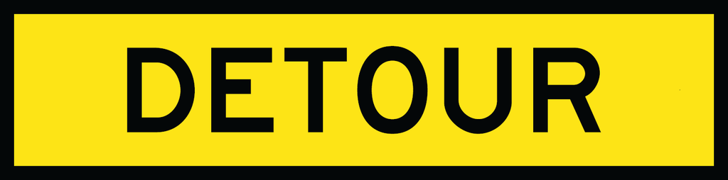 Multi Message Sign 1200 x 300mm Class 1 - Detour