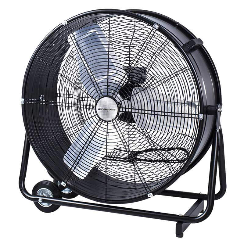 Heavy Duty Portable Floor Drum Fan 600mm Quiet Operation 195m3/min