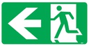 Running Man Sign 350 x 180 Corflute (Left Arrow)