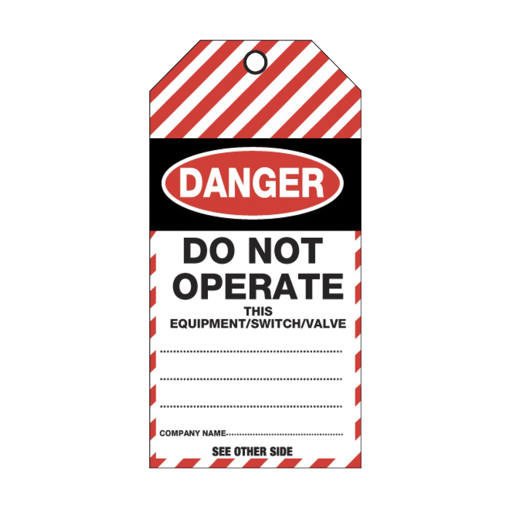 Tag - DANGER Do Not Operate (Red Synthetic) - (ea/100Pack)