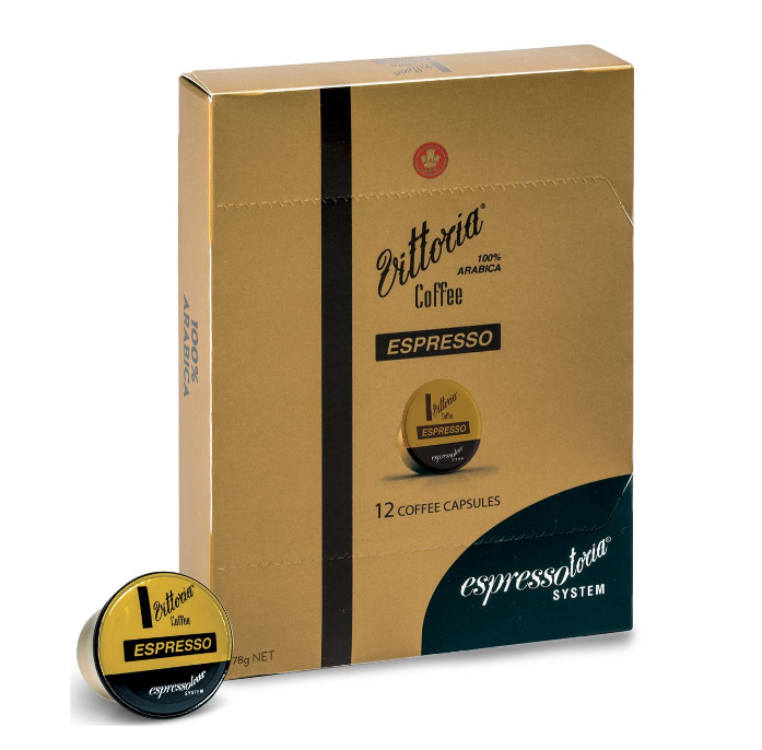 Vittoria Espressotoria Coffee Pod Capsules - Assorted Flavours (Box of 12) 