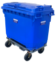 660L Blue Wheelie Bin with Rotator Base - Assembled