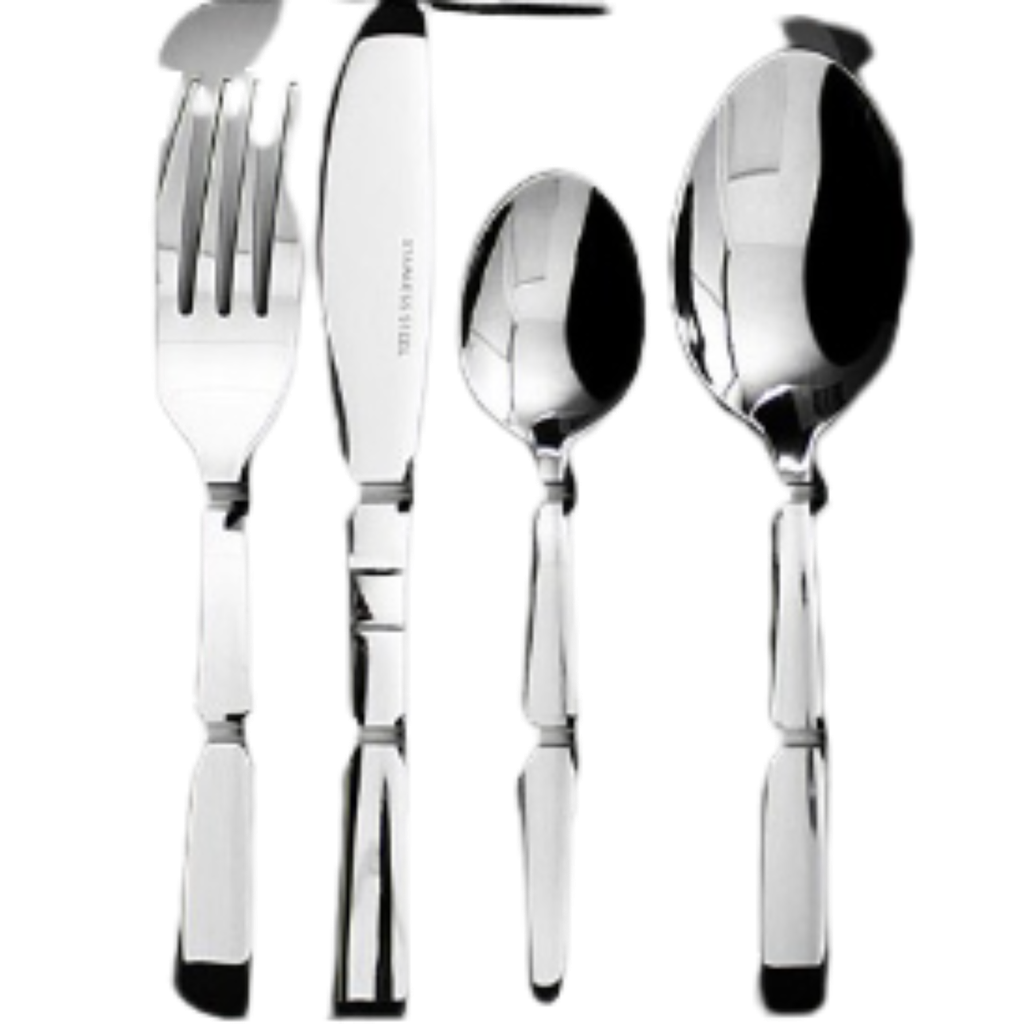 16 Piece Cutlery Set - Stainless Steel - (4 sets of Knive, Fork, Spoon, Teaspoon)