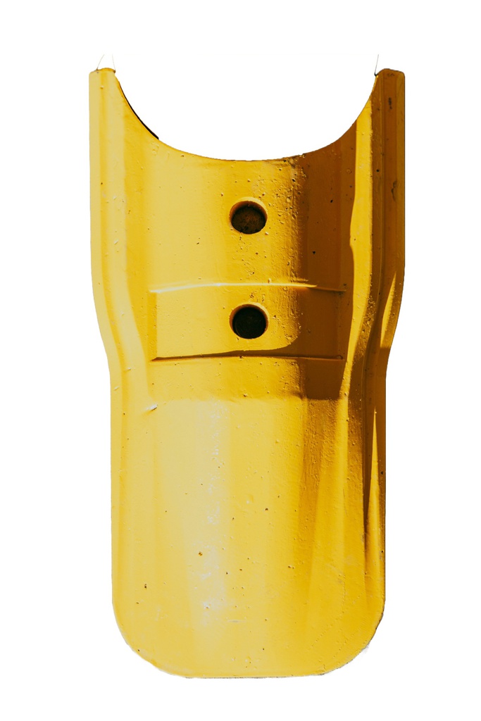 Traffic Lane Separator End Caps per pair - Recycled Rubber - Yellow