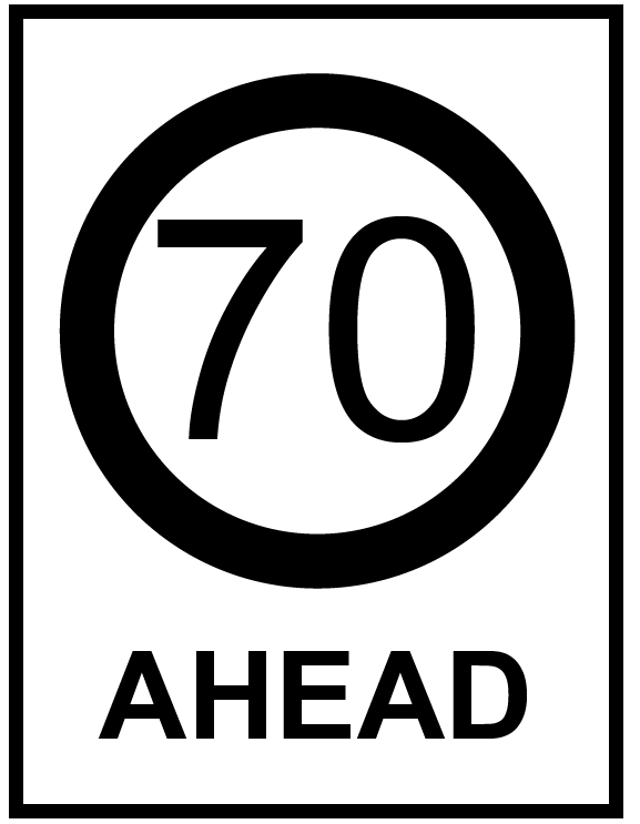 Victoria Multi Message Sign 600 x 900mm - 70 Ahead