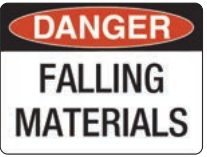 Safety Sign 600 x 450mm Corflute - Falling Material