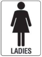 Safety Sign 300 x 225mm Coreflute - Ladies