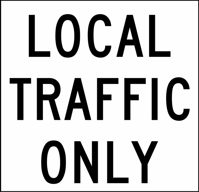 Multi Message Sign 600 x 600mm Class 1 Coreflute - Local Traffic Only