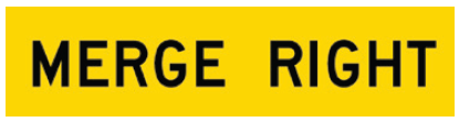 Victoria Multi Message Sign 1200 x 300mm Class 1 Coreflute - Merge Right