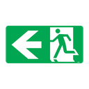 Safety Sign 350 x 180mm - Running Man (Left Arrow)