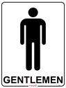 Safety Sign 300 x 225mm - Gentlemen