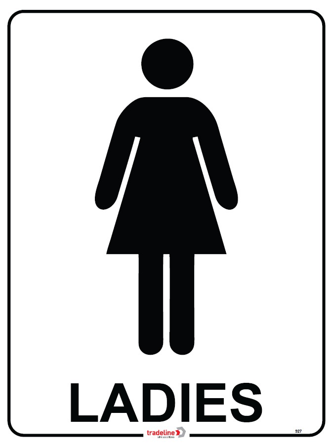 Safety Sign 300 x 225mm Coreflute - Ladies
