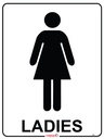 Safety Sign 300 x 225mm Coreflute - Ladies