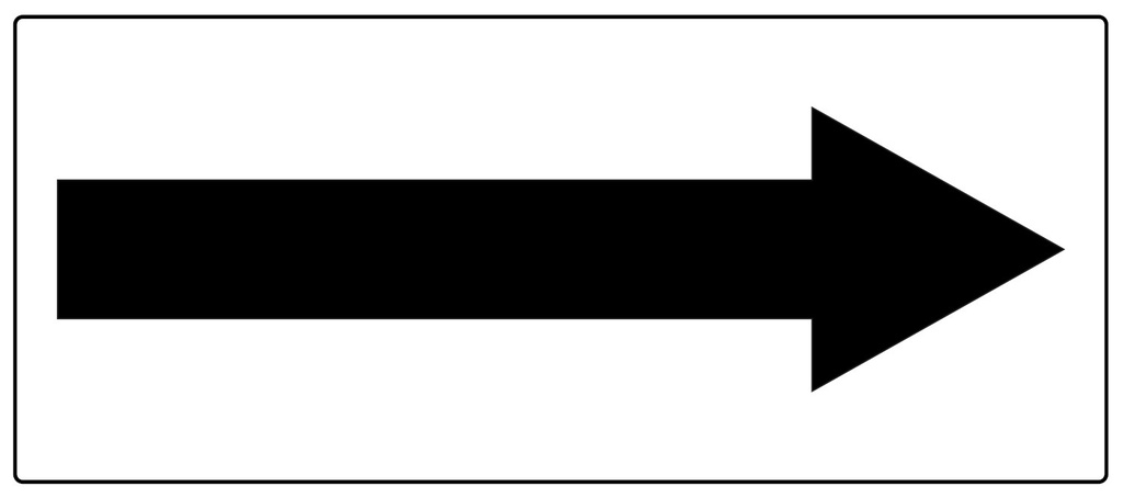 Safety Sign 450 x 200mm Corflute - Directional Arrow