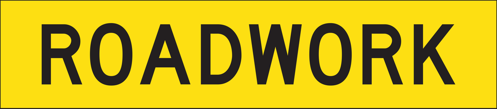 QLD Multi Message 1200 x 300mm Class 1 Reflective - Roadwork