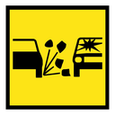 QLD Multi Message 600 x 600mm Class 1 Reflective - Loose Stones Symbol