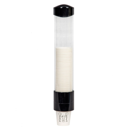 [CUPDISP-6OZ] BLACK Cup Dispenser 420mmH Incl Fixing Bracket &amp; Screws - Suits 6oz cups 