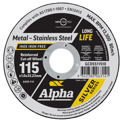 [RCD11516] Cut-Off Wheel 115mm - Ultra Thin (ea/10 box)
