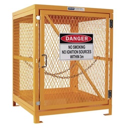 [GASCAGE04] Forklift Gas Cylinder Cage - Fits 4 Vertical Gas Bottles - 990mmH x 780mmW x 760mmD - Powder Coated Steel
