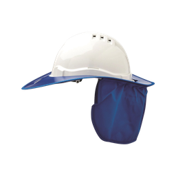 [PLASTICBRIM-B] Hard Hat Plastic Snap Brim w/- neck flap NAVY BLUE