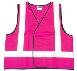 [DAY/NIV-FP-M] Hi Viz Day/Night Safety Vest - Fluro Pink Size Medium