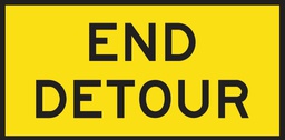 [SIGNT2-23A] Boxed Edge Sign Metal Class 1W Reflective 1200 x 600mm - End Detour