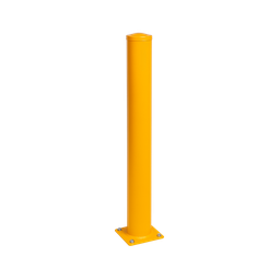 [SBOLLARD12HD] Safety Yellow Steel Bollard - 1200mm(H) x 115mmDia - Surface Mount - 3.5mm wall thickness