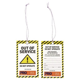 [TAG201] Tag - CAUTION Out of Service / Do Not Operate (Yellow card) - (ea/100Pack)