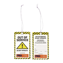 [TAG201] Tag - CAUTION Out of Service / Do Not Operate (Yellow card) - (ea/100Pack)