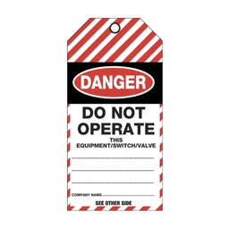 [TAG100] Tag - DANGER Do Not Operate (Red Synthetic) - (ea/100Pack)