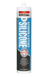 [SILBATHWH] White Kitchen and Bathroom Silicone 300g - Neutral Cure (ea/12 box)