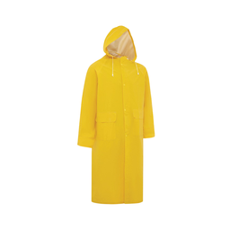 [RAINCOATM] Yellow PVC Rain Coat - Full Length - Size M