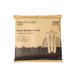 [FORKWOOD] Wooden Bamboo Disposable Forks (Pack of 100)