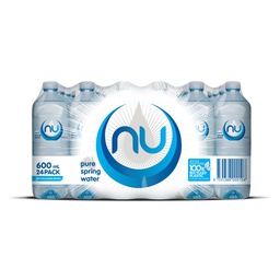 [WATER600NU] Nu Pure Water 600ml (Ea/Pack of 24)